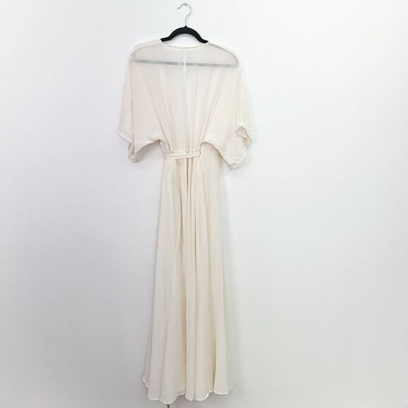 Reformation Women’s Cream Off White Winslow Elegant Wrap Maxi Dress - Picture 3 of 14